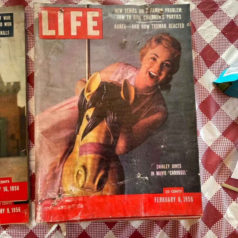 Vintage LIFE Magazine Lot 6 Issues January February 1956 Anita Ekberg Truman